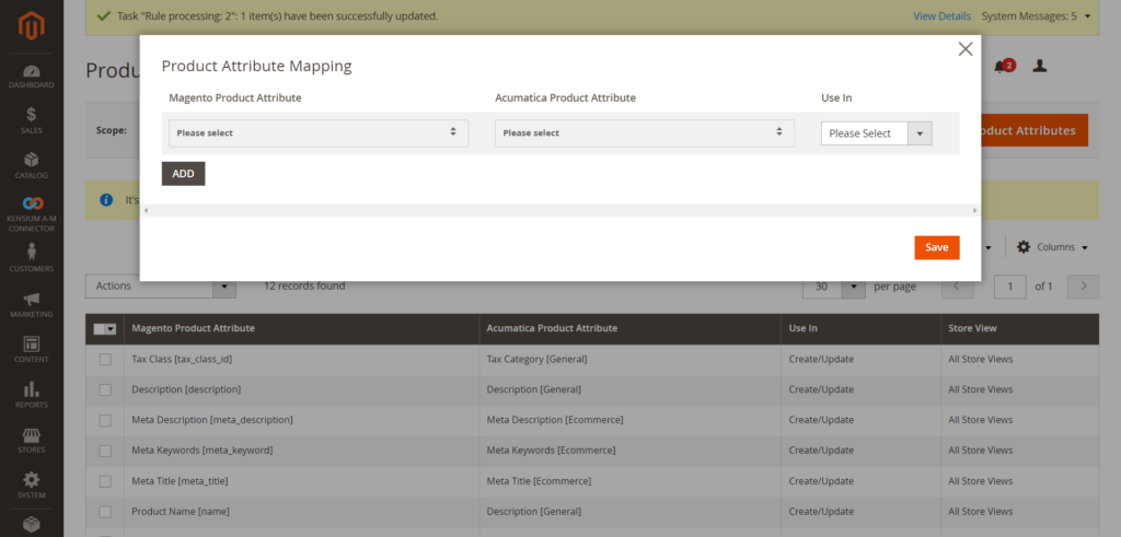 Product Attribute Mapping